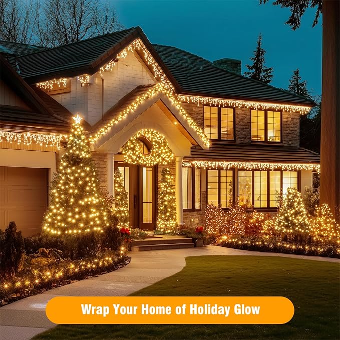 Connectable Christmas String Lights 66FT 200 LED 8 Modes - Image 6