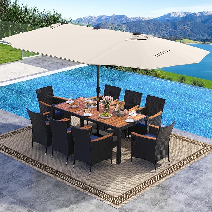 Tangkula 11 Pieces Patio Dining Set - Image 3