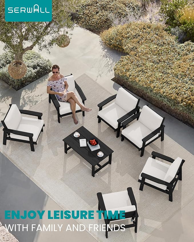 SERWALL Patio Conversation Sets, 7 Piece - Image 9