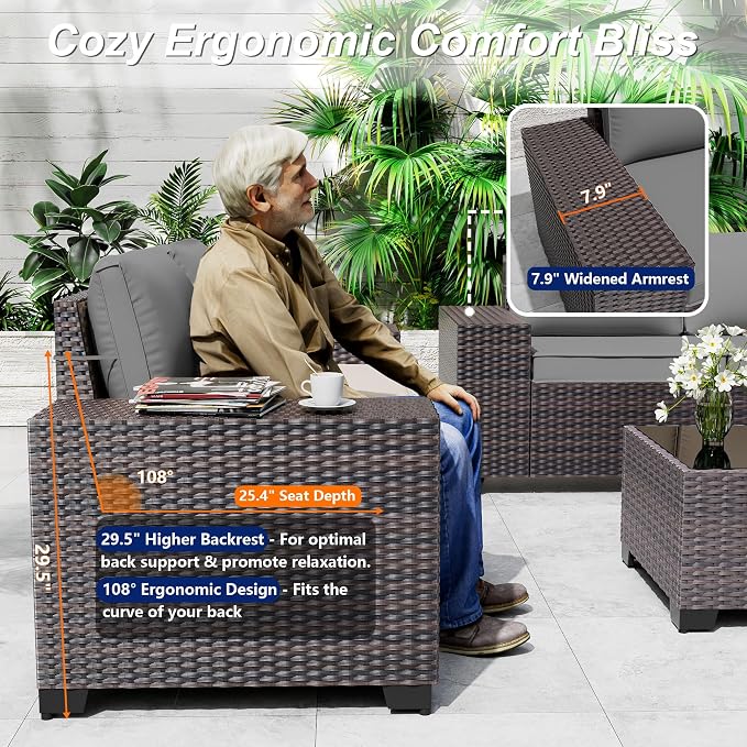 9 Pieces Patio Furniture Set - Image 4