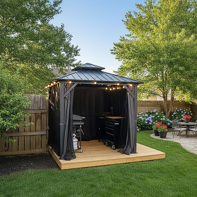 PURPLE LEAF 8'x8' Hardtop Gazebo by PURPLELEAF