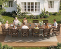 SERWALL Patio Dining Sets for 10 Person, HDPE Dining Set by SERWALL