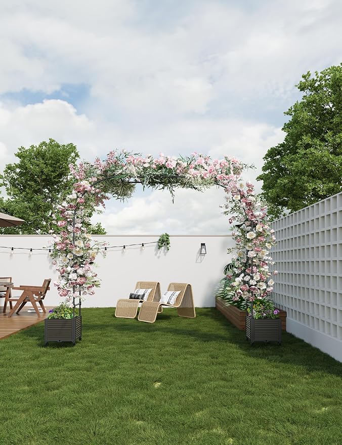 Thickened Rustproof Metal Garden Arch Trellis - Image 4
