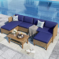 Sophia and William 5-Piece Wicker Patio Furniture Set, L-Shaped Outdoor by SophiaWilliam