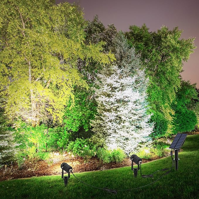 Solar Spot Lights Outdoor, 2-in-1 Solar Landscape Spotlights IP65 Waterproof - Image 7