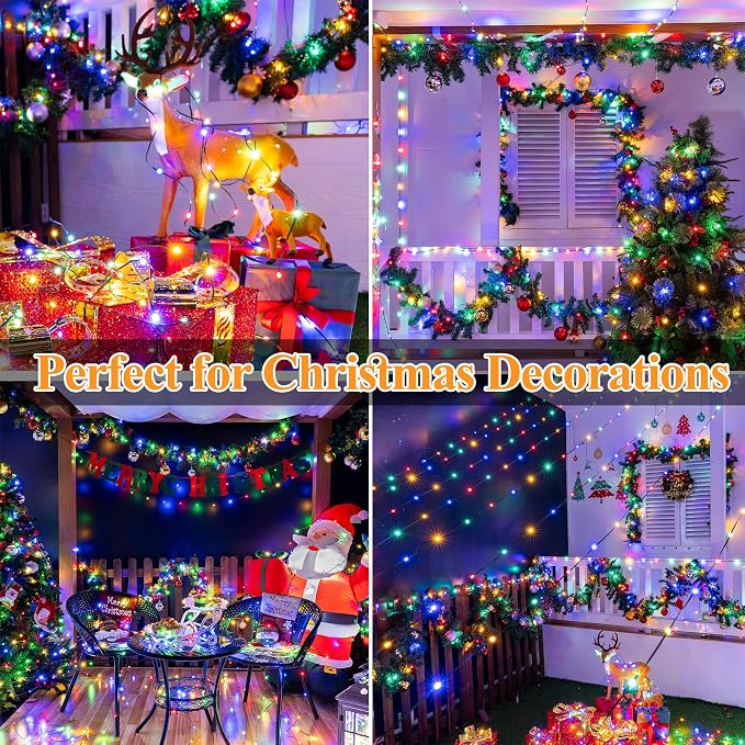 2 Pack Solar String Lights Total 240LED 80FT, IP67 Waterproof Solar Lights - Image 9