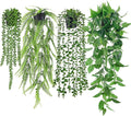 Der Rose 4Pcs Fake Plants Hanging Artificial Ivy Vine Faux Eucalyptus Hanging by DerRose