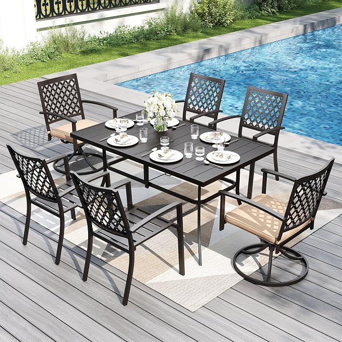 PHI VILLA 7 Pieces Outdoor Dining Set - Image 2
