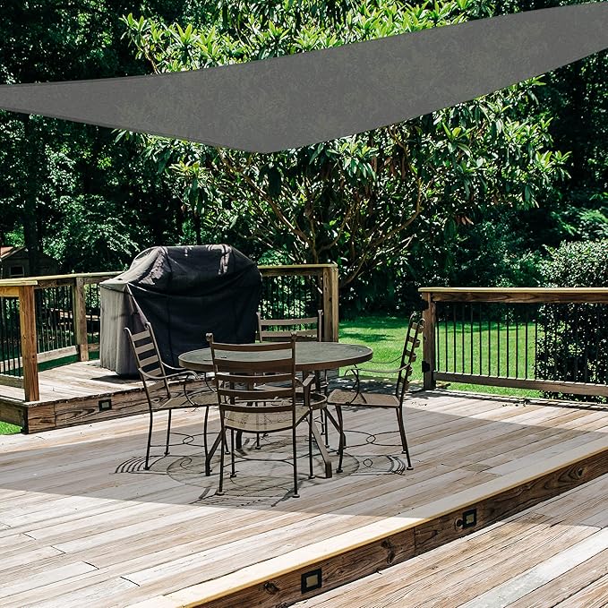 AsterOutdoor Sun Shade Sail Triangle 16' x 16' x 16' UV Block Canopy - Image 5