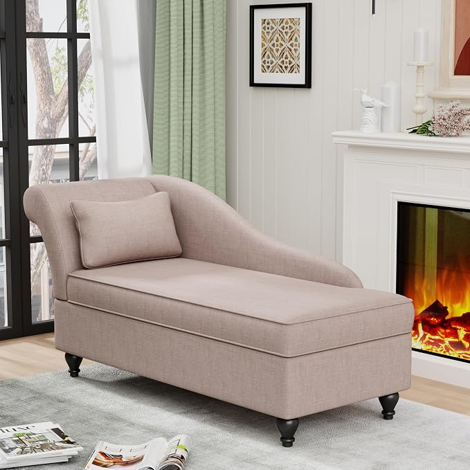Yongqiang Storage Chaise Lounge Indoor Upholstered Sofa Recliner Lounge Chair - Image 5