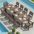 SERWALL Outdoor Dining Sets for 10, HDPE Dining Sets for 10 Person by SERWALL