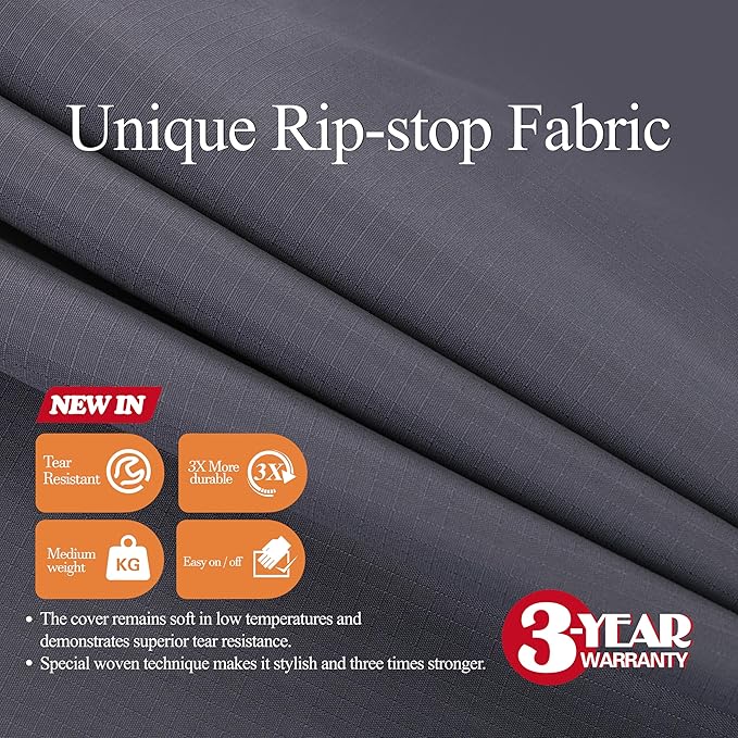 WJ-X3 3-Seater Patio Sofa Cover, Heavy-Duty Waterproof Outdoor Couch Protection - Image 4