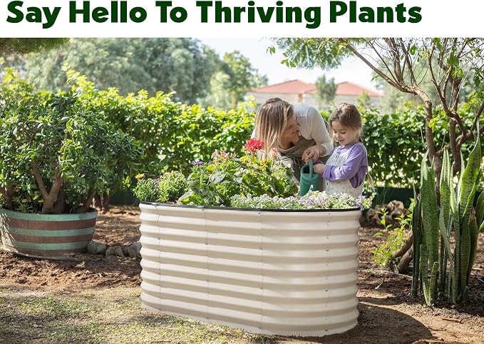 Plant & Plot Galvanized Raised Garden Beds Outdoor // 4×2×2 ft Planter Raised - Image 4