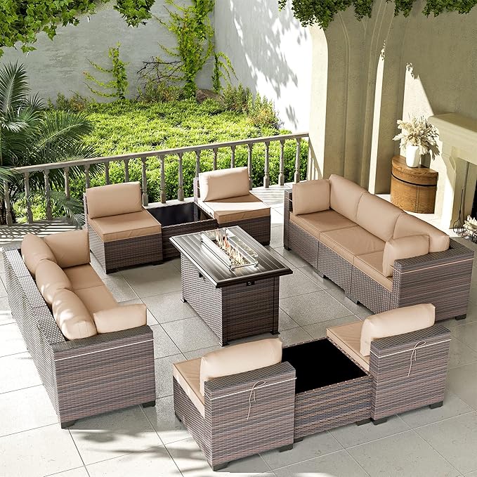 Kullavik 13 Pieces Outdoor Patio Furniture Set by KULLAVIK
