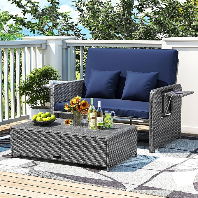 RELAX4LIFE Wicker Patio Outdoor Daybed - Image 2