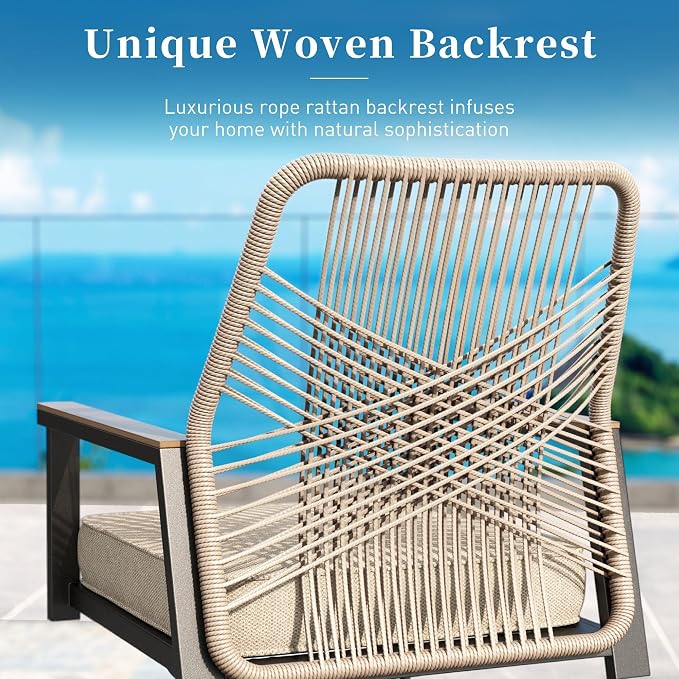 9 Pieces Patio Dining Set, 8 x Woven Rattan Chairs - Image 2