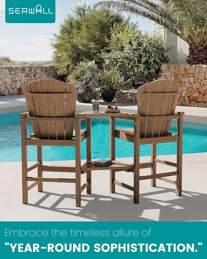 SERWALL Tall Adirondack Chairs Set of 4 - Image 6