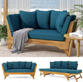 Merax Outdoor Patio Convertible Sofa Couch, Luxury Green Sectional Daybed by Merax