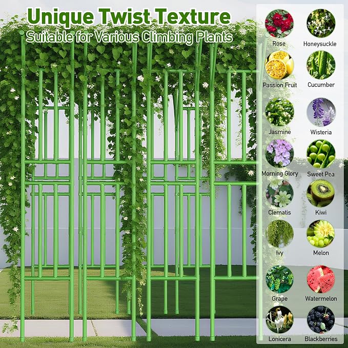 Flat Top Garden Arch Trellis 11FT x 9FT, Super Large Arbor Trellis - Image 6