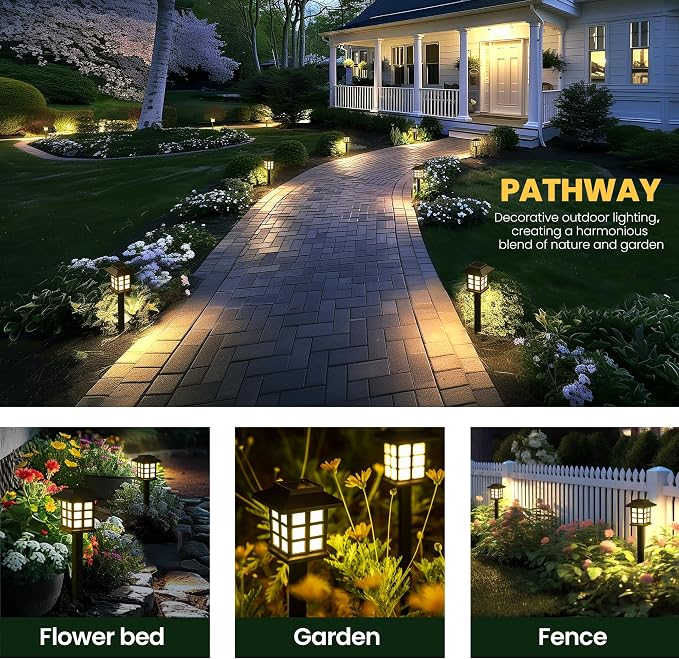 GIGALUMI Solar Outdoor Lights，16 Pack LED Solar Lights Outdoor Waterproof - Image 6