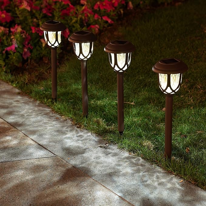 EXCMARK 10 Pack Solar Lights Outdoor Decorative Garden Yard Lights - Image 5