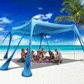Beach Canopy Beach Tent Pop Up Shade 10x10ft Sun Shelter UPF50+ by VIONMI