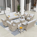 HOOOWOOO 9 Piece Patio Furniture Conversation Sets by DesignforBetterLife