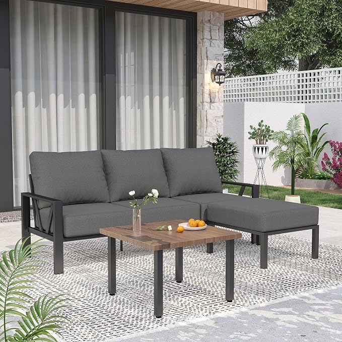 Outdoor Furniture Set, Patio Couch Sectional by COMLAXFIELD