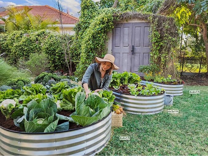 Plant & Plot Galvanized Raised Garden Beds Outdoor // 8×4×1 ft Planter Raised - Image 6