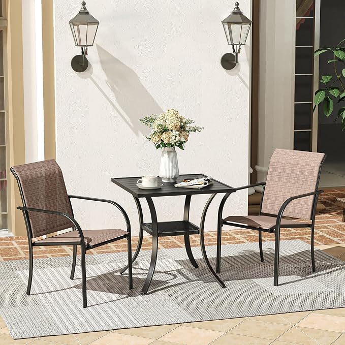 VICLLAX 3 Pieces Patio Outdoor Dining Set by HOME