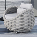 TWT Patio Sofa All-Weather Textilene Rope Balcony Furniture by TWT