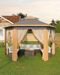13'x13' Pop-Up Gazebo, Outdoor Hexagonal Patio Gazebo by GarveeLife