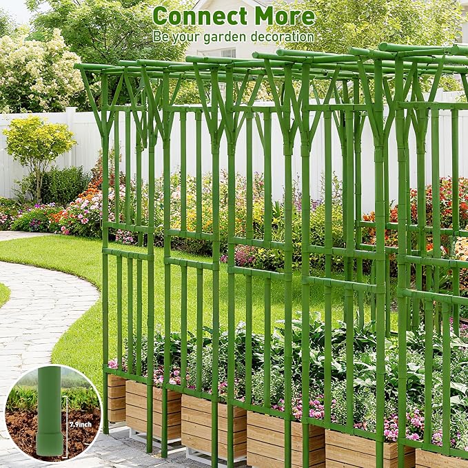 Flat Top Garden Arch Trellis 11FT x 9FT, Super Large Arbor Trellis - Image 7