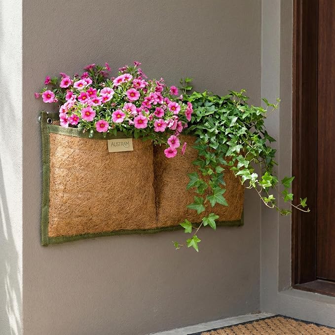 Wall Hanging Planter, 2 Pocket, Hanging herb Planter, wall Mounted Plant Holder - Image 8