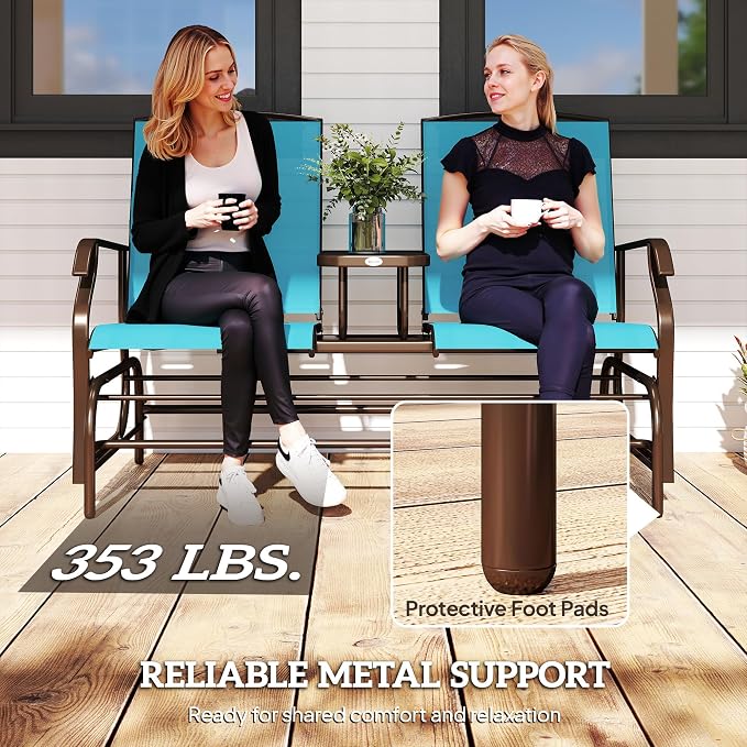 Outsunny Outdoor Glider Bench - Image 6