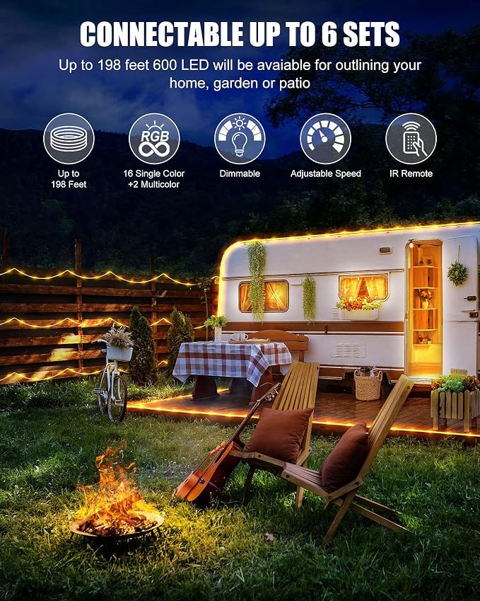 Minetom Color Changing Rope Lights Outdoor - Image 4