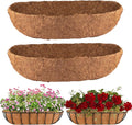 2Pcs Trough Coco Liner 24" Coco Coir Liners by HAOVZRI