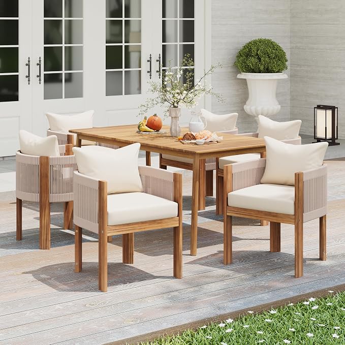 Christopher Knight Home Kclent Patio Acacia Wood Dining Set by ChristopherKnightHome