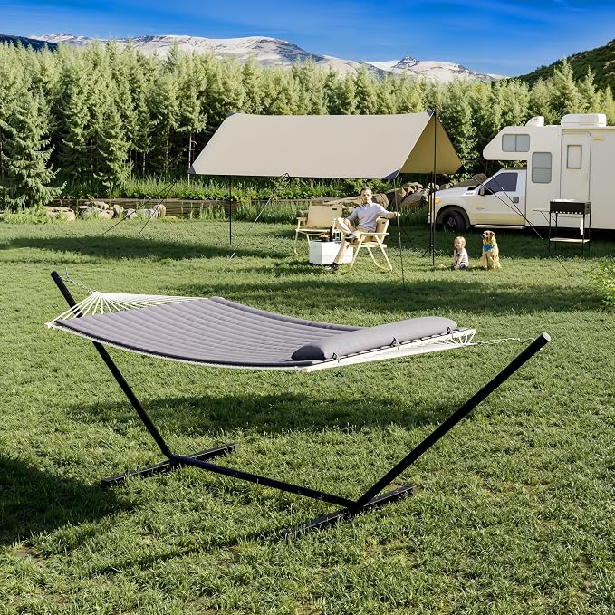 2 Person Outdoor Hammock with Stand, Portable Hammock, Heavy Duty Hammock with - Image 3