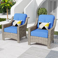 HOOOWOOO 2 Piece Patio Chairs Set, Outdoor Wicker Chairs, All Weather Resistant by DesignforBetterLife