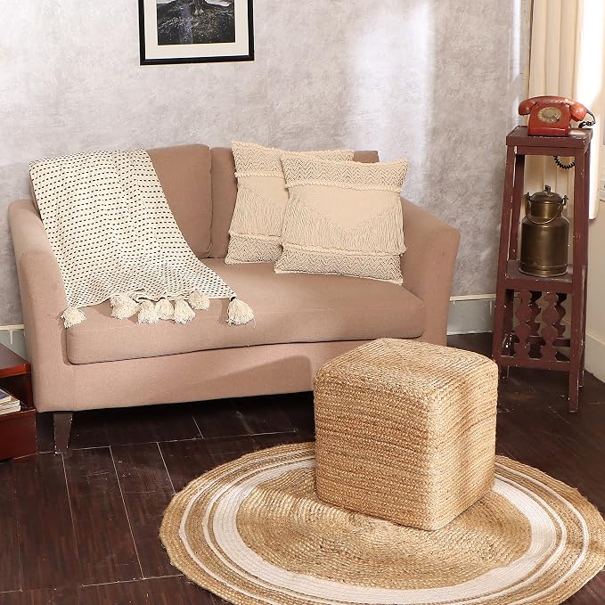 REDEARTH · Cube Pouf Foot Stool Ottoman - Image 9