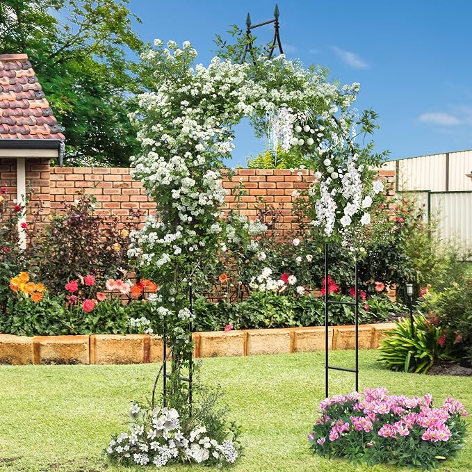 Giantex Metal Garden Arch Trellis 2 Pack - Image 2