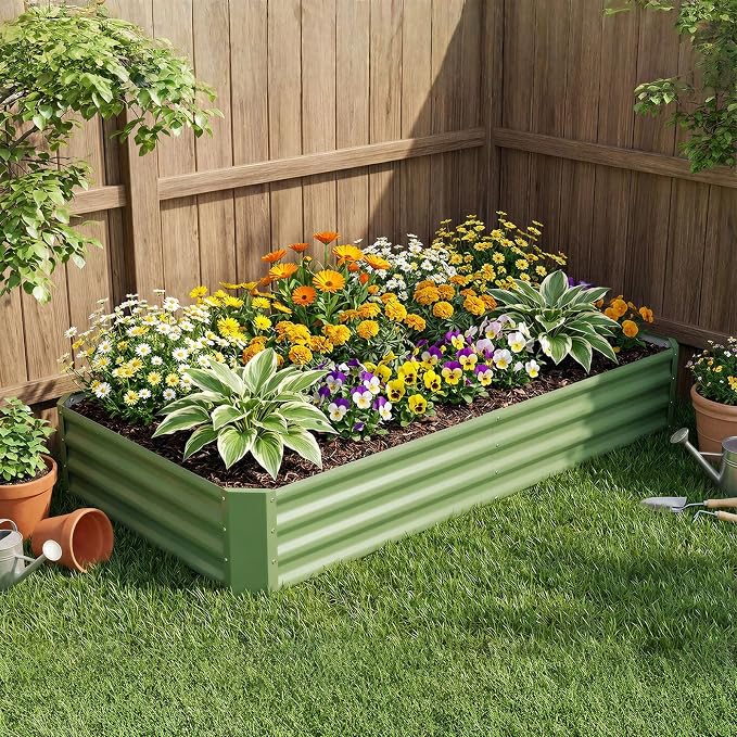 INNO STAGE 2Pcs Galvanized Raised Garden Bed Kit, Rust-Resistant & Easy Assembly - Image 9