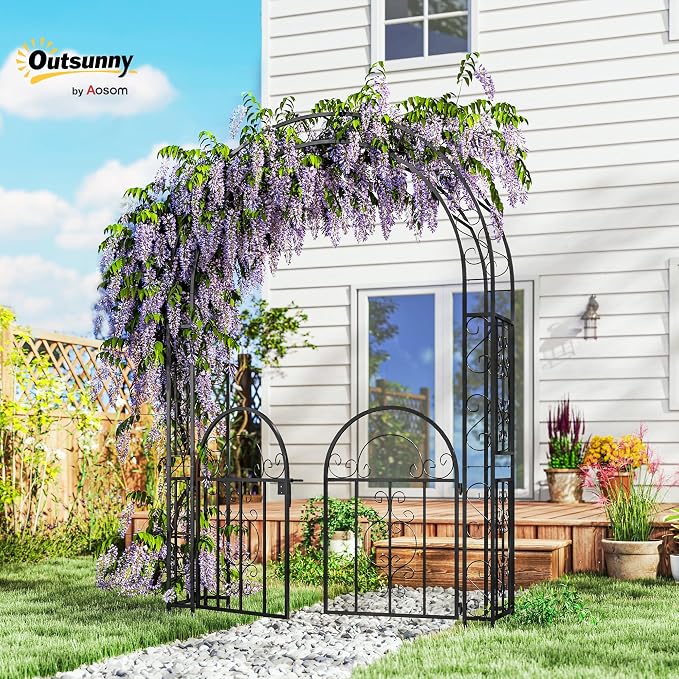 Outsunny 7.4ft Steel Garden Arch - Image 2