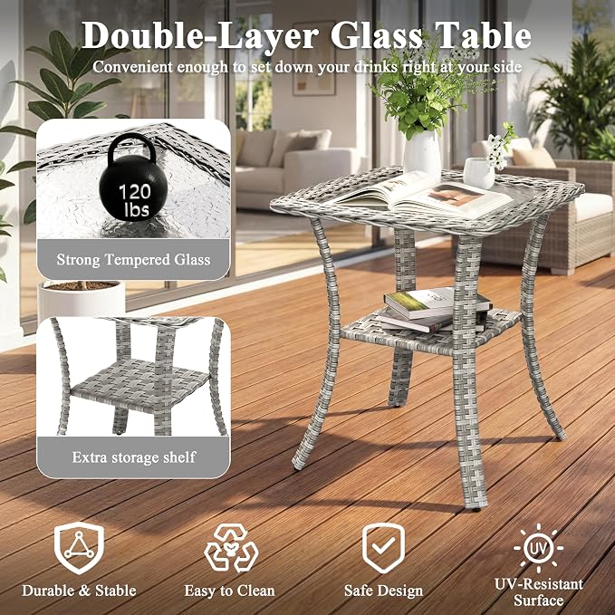 2-Seat Modern Patio Furniture Set - Image 7