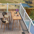 PURPLE LEAF Bar Rectangular Table Patio Modern Pub Dining Table by PURPLELEAF
