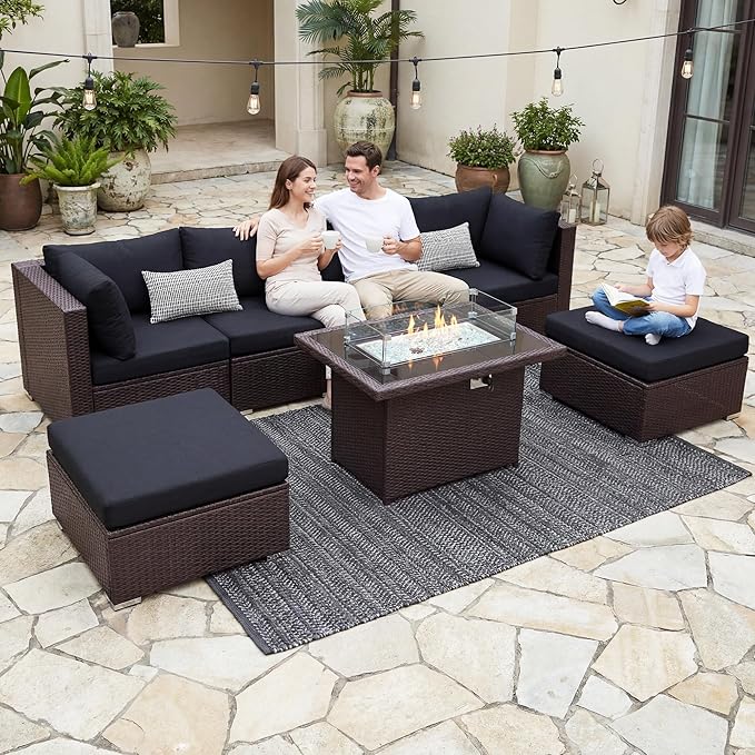 NICESOUL 29.3'' High Back Patio Set - Image 3