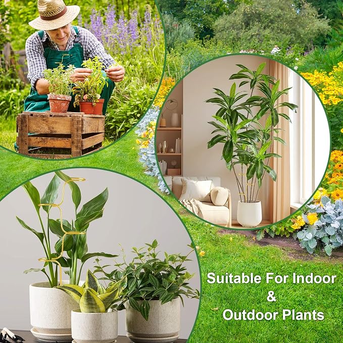 succulentlovers 4PCS Indoor Plant Support Stakes, 12.6 Inch Metal Monstera - Image 7