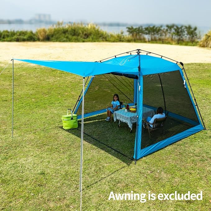 Pop Up Screen House Gazebo 8.2'x8.2'x75'', 4-6 Person Portable Screen Room - Image 5