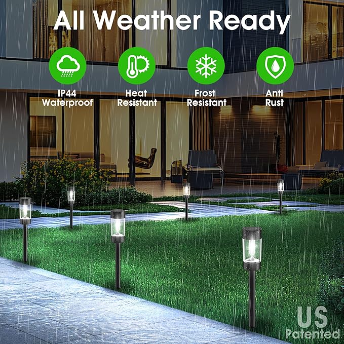 Solar Lights Outdoor, 12 Pack Waterproof Solar Landscape Lighting - Image 5